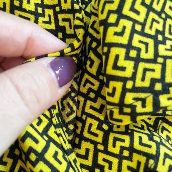 NWT Cotton On Kennedy Frill Romper Yellow Geometric Pattern Ruffle Chest Sz XL - Picture 8 of 11